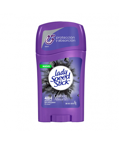 Lady Speed Stick Desodorante Barra Carbon Absorb / 45 grs