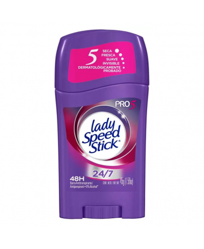 Lady Speed Stick Desodorante Barra Pro 5 24/7 - 45 grs