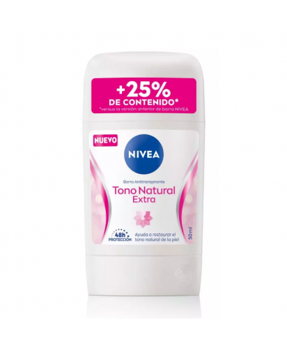 Nivea Desodorante Barra Tono Natural Extra / 50 ml