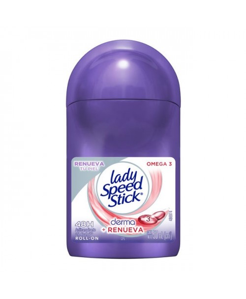 Lady Speed Stick Desodorante Roll On Derma + Renueva / 50 ml